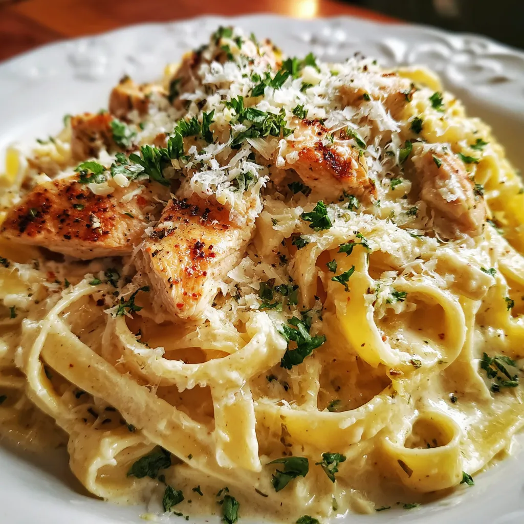 Quick & Easy Creamy Garlic Parmesan Chicken Alfredo Dinner